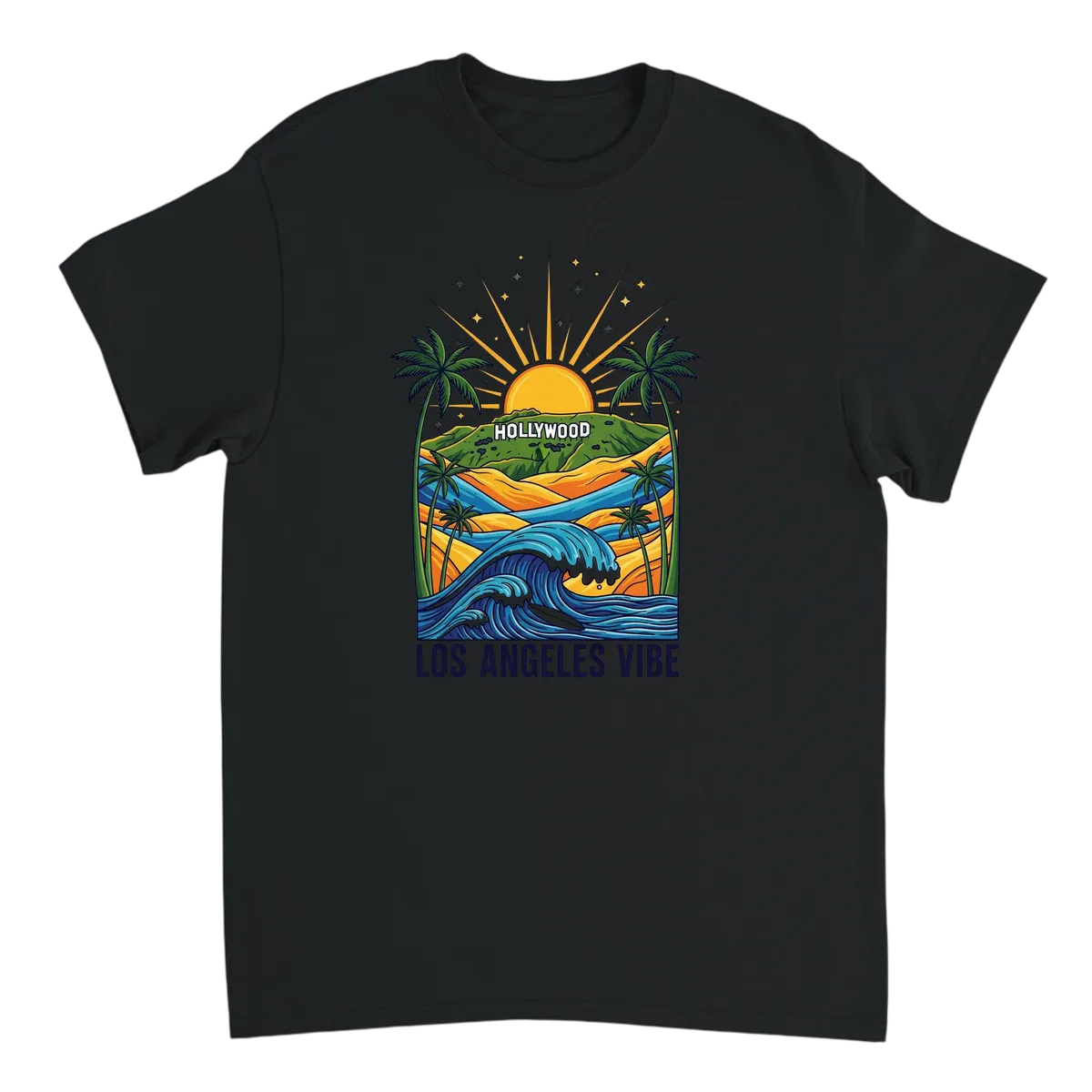 Los Angeles Vibe Tee | West Coast Energy Shirt White T-Shirts Photo 3