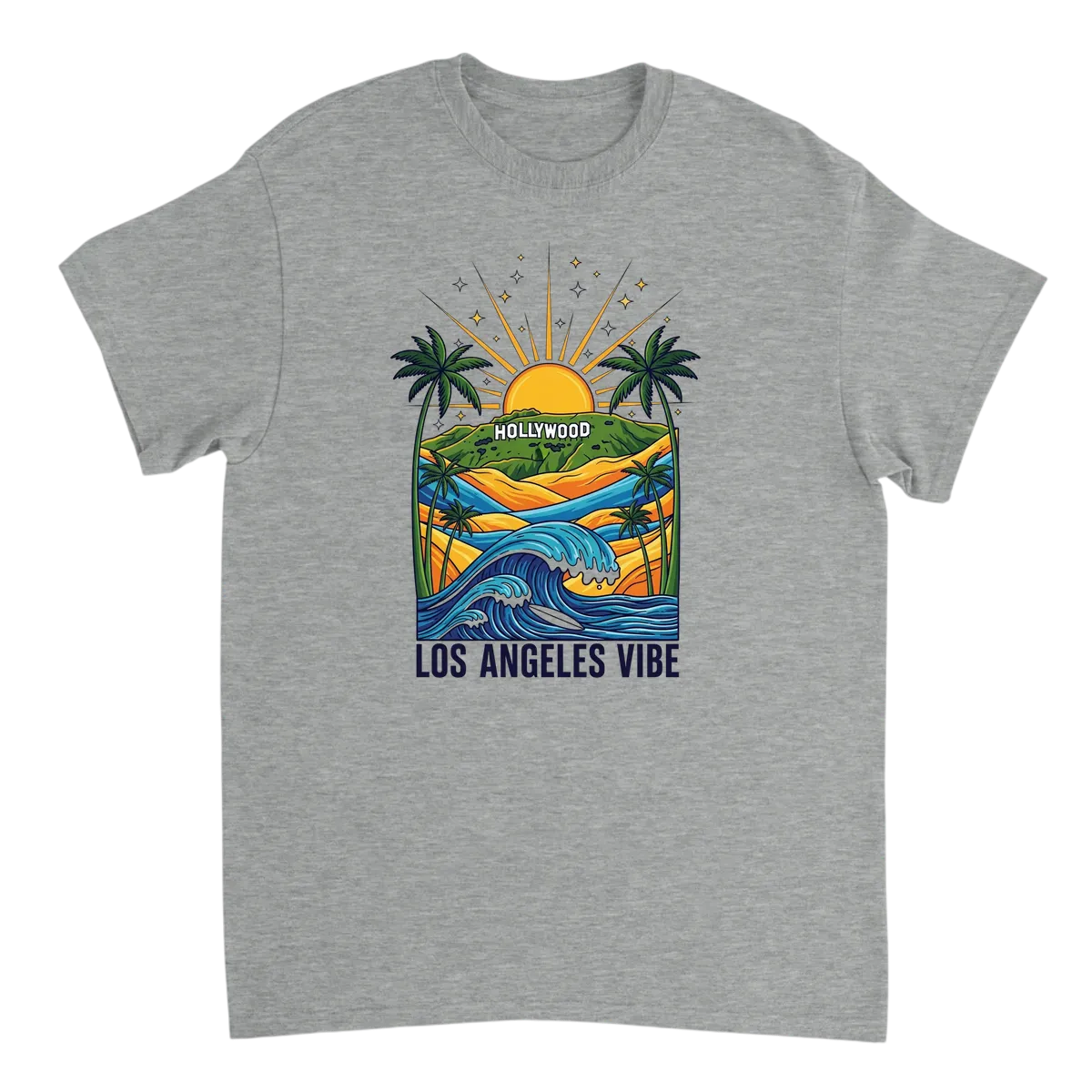 Los Angeles Vibe Tee | West Coast Energy Shirt White T-Shirts Photo 4