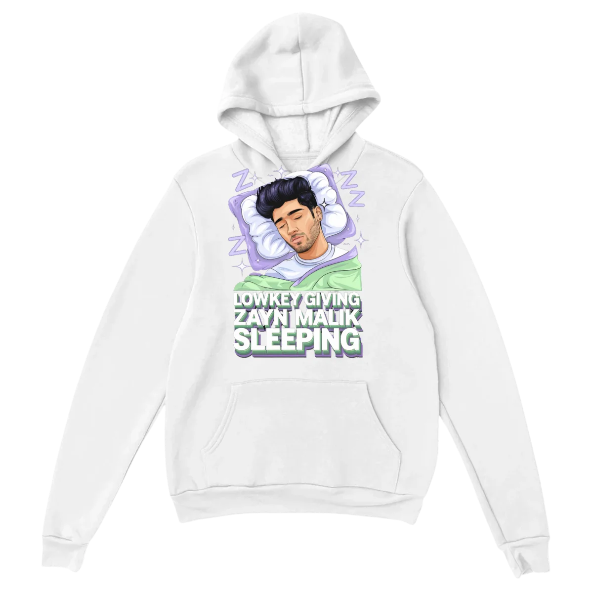 Lowkey Unbothered Deep Nap Hoodie Hoodies - White