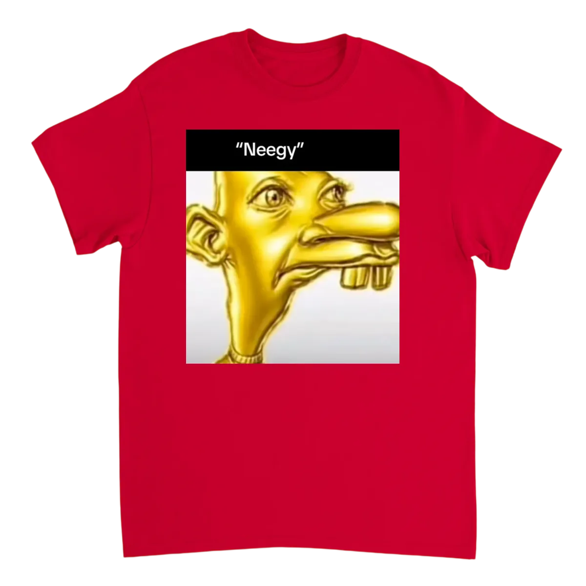 Man SYFBAU Neegy! Iconic Meme T-Shirt White T-Shirts Photo 5