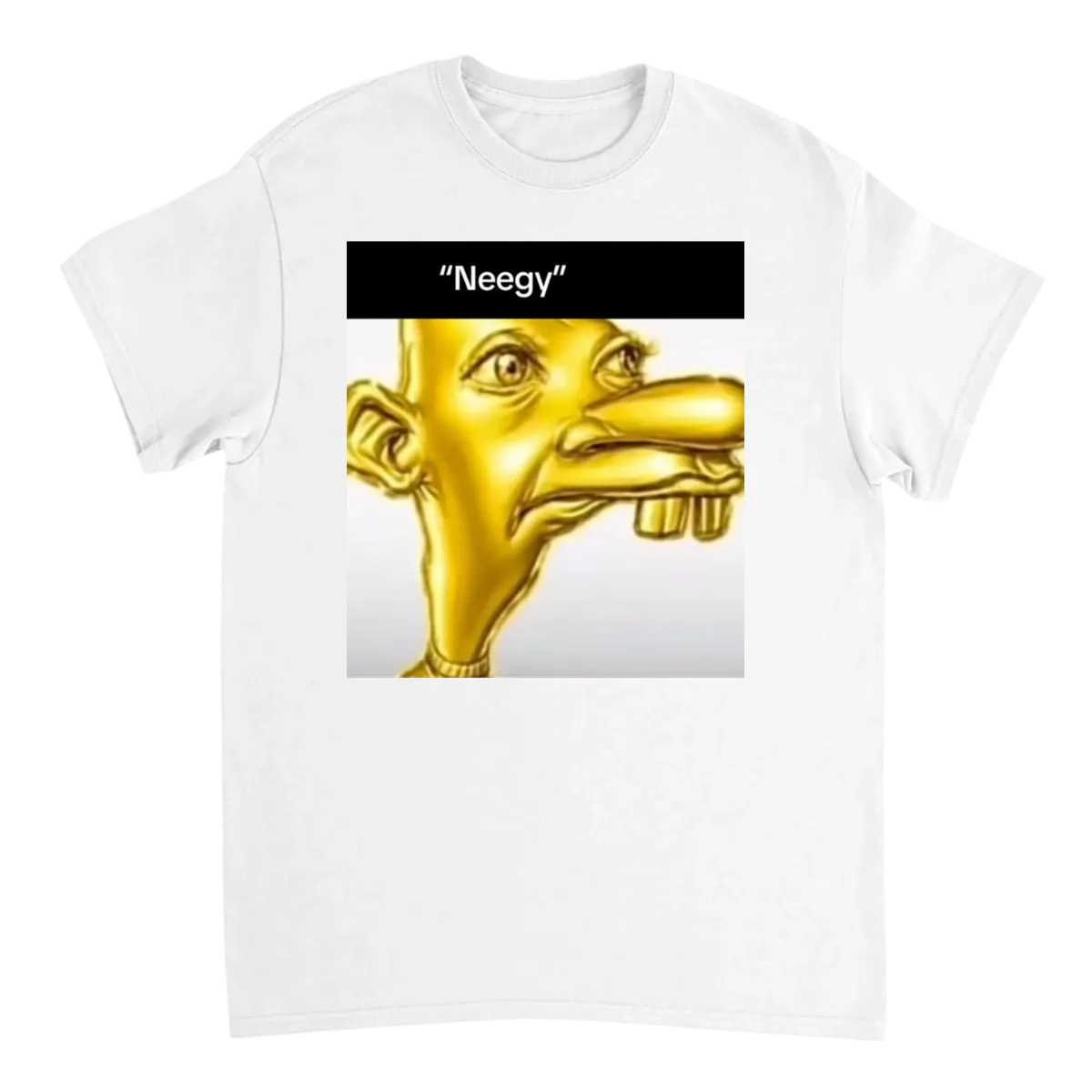 Man SYFBAU Neegy! Iconic Meme T-Shirt White T-Shirts Photo 2