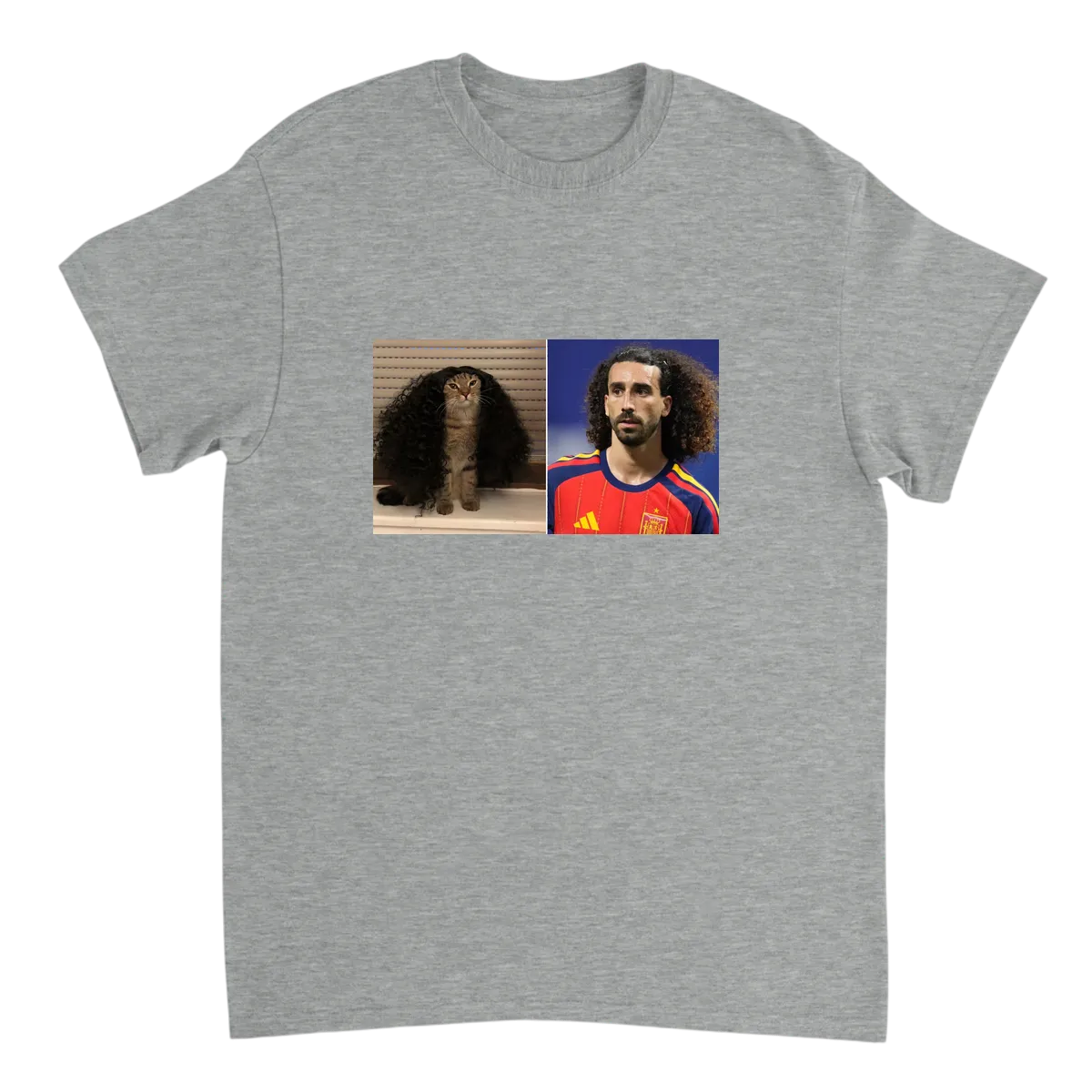Marc Cucurella Cat Meme Tee | Football Feline Fun White T-Shirts Photo 4