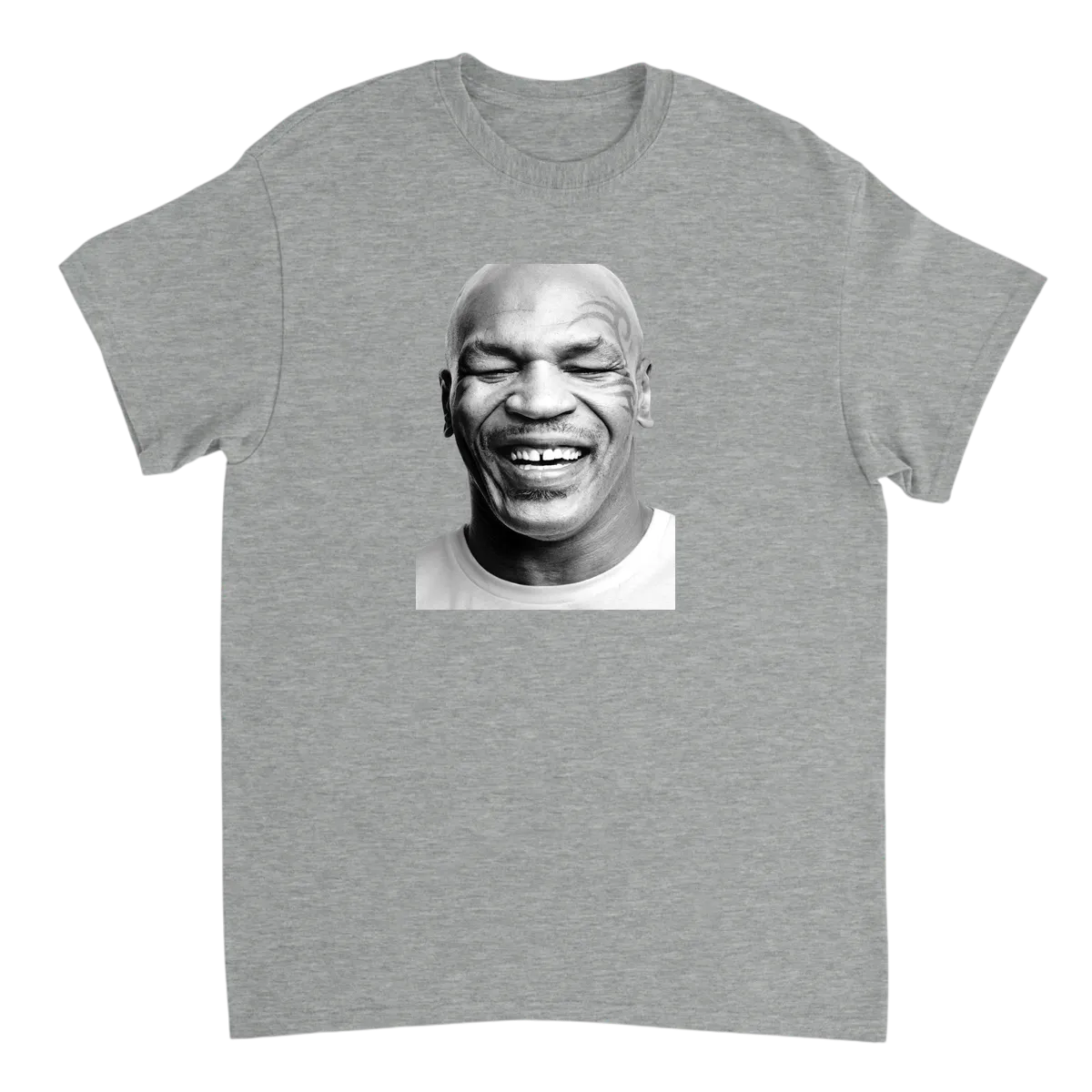 Mike Tyson Laughing Meme T-Shirt White T-Shirts Photo 3