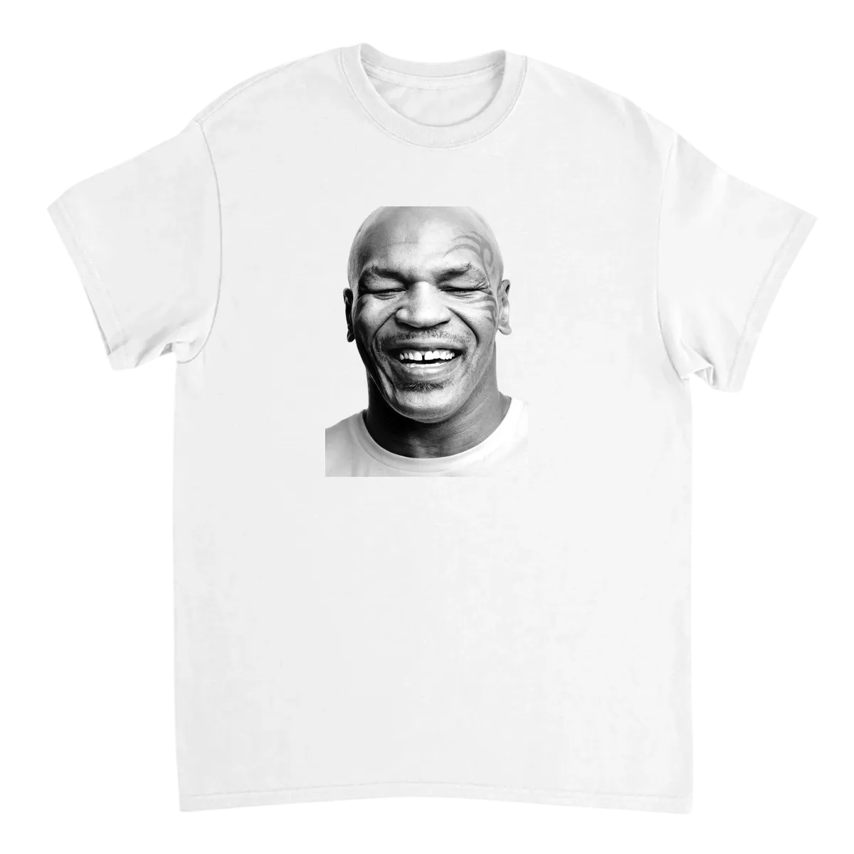 Mike Tyson Laughing Meme T-Shirt White T-Shirts Photo 2