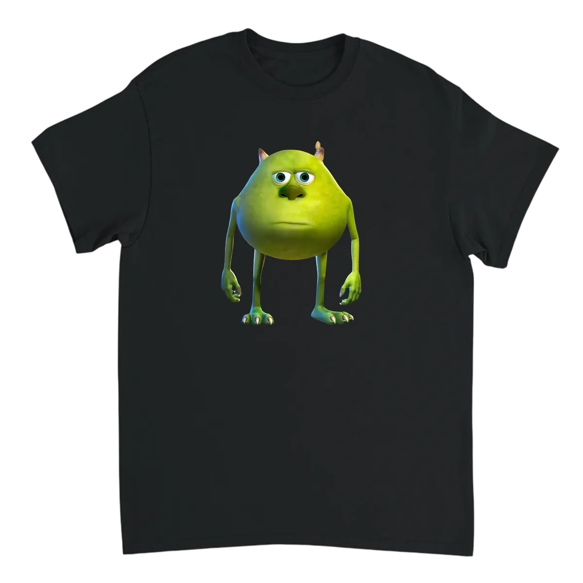 Mike Wazowski Sulley Face Swap T-Shirt Black T-Shirts Photo 2