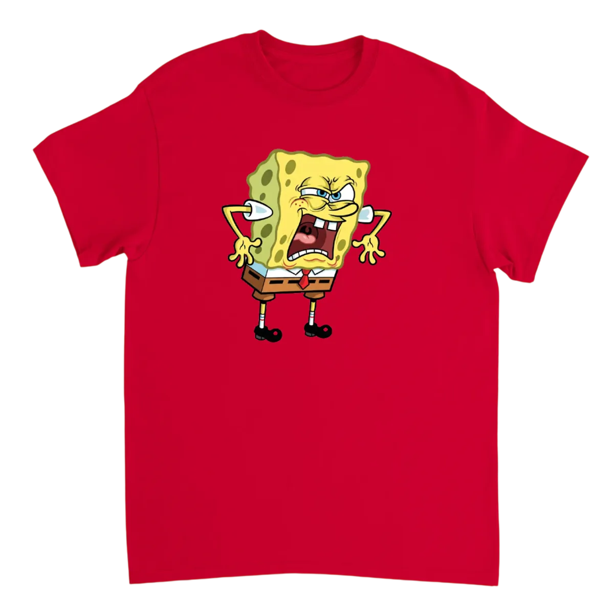Mocking SpongeBob Meme Tee T-Shirt T-Shirts - Red