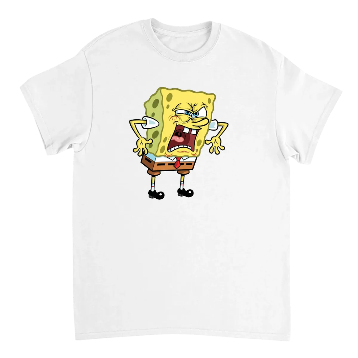 Mocking SpongeBob Meme Tee T-Shirt White T-Shirts Photo 2
