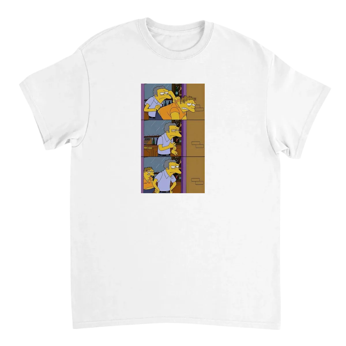 Moe Throws Barney Out T-Shirt Black T-Shirts Photo 5
