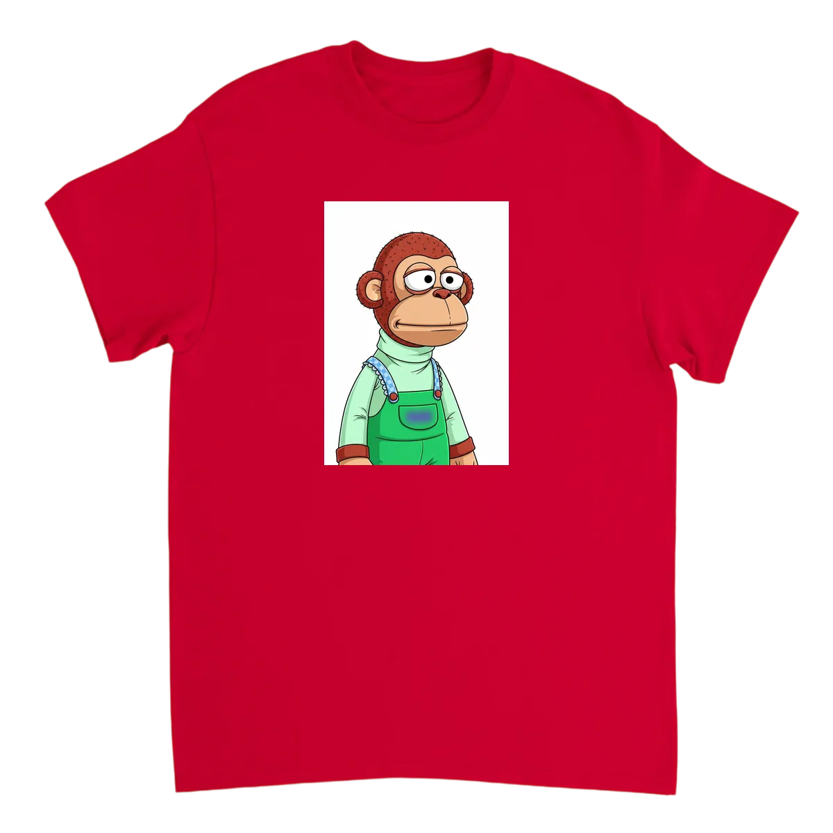 Monkey Puppet Looking Away T-Shirt White T-Shirts Photo 4