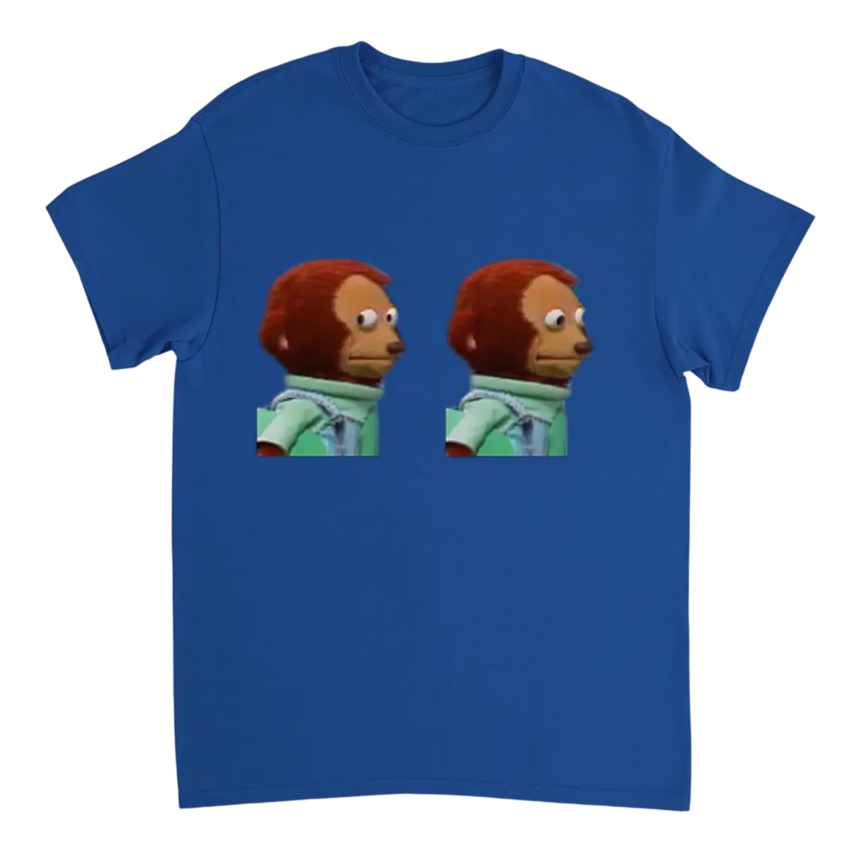 Monkey Puppet Looking Away T-Shirt White T-Shirts Photo 5