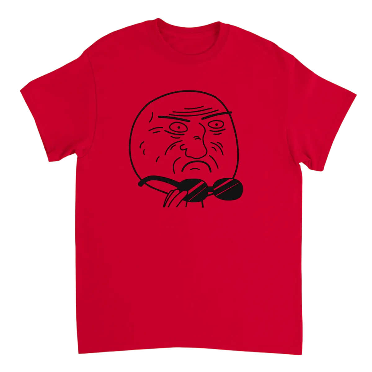 Mother of God Rage Face Meme Tee Black T-Shirts Photo 3