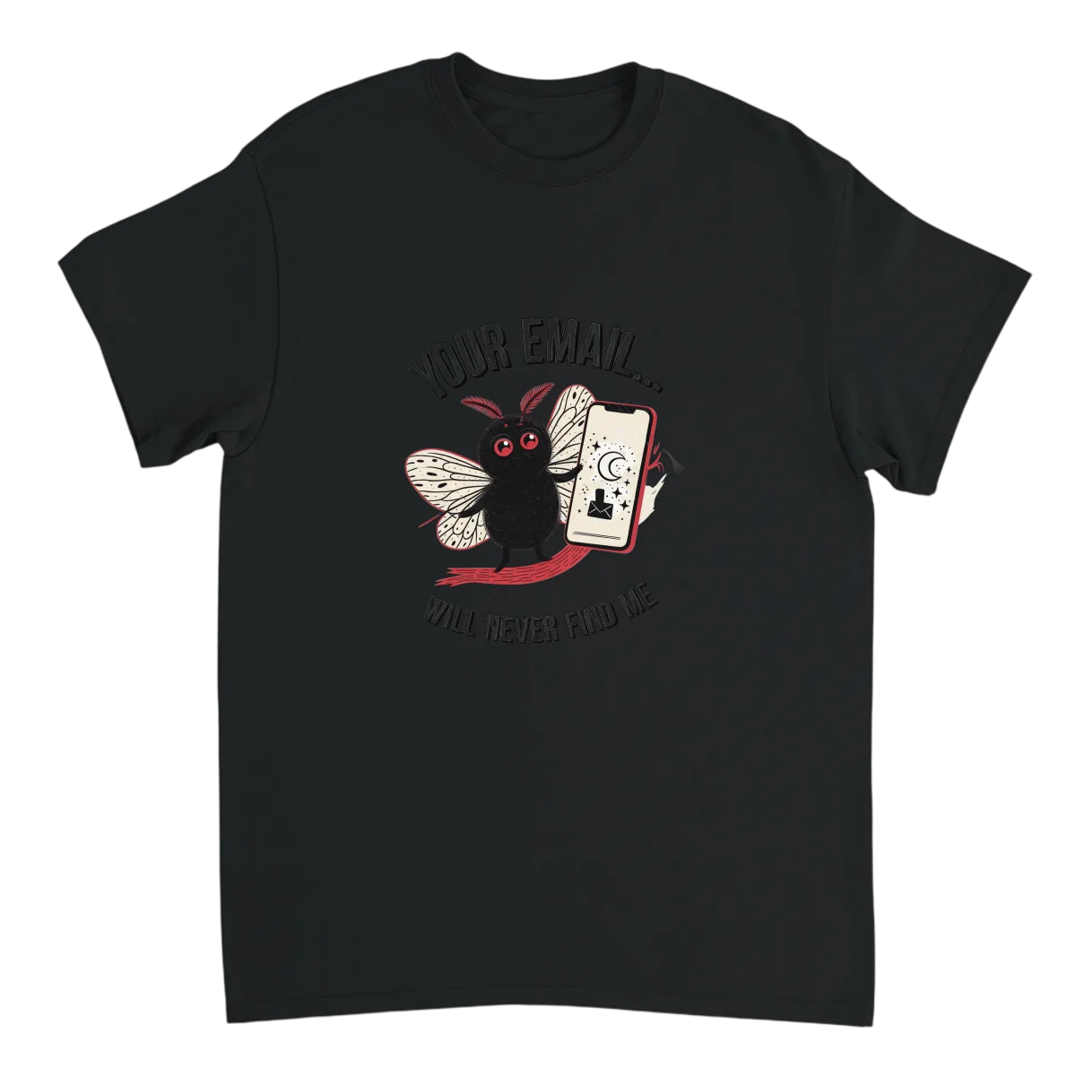 Mothman Your Email Will Never Find Me Tee White T-Shirts Photo 3