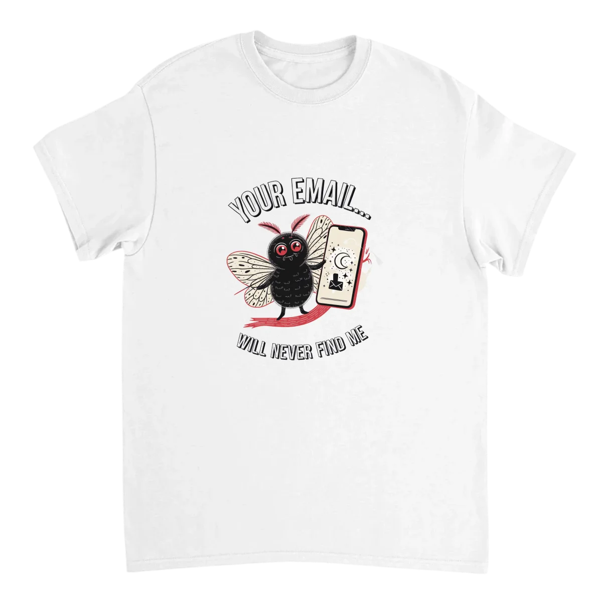 Mothman Your Email Will Never Find Me Tee White T-Shirts Photo 2
