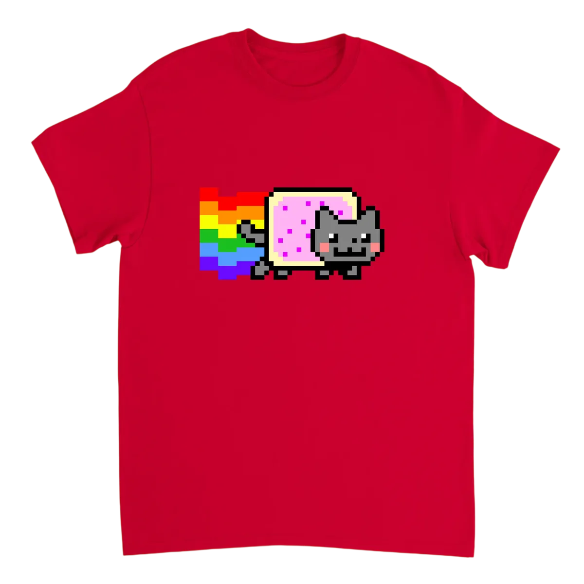 Nyan Cat Rainbow Pop-Tart Tee T-Shirts - Red