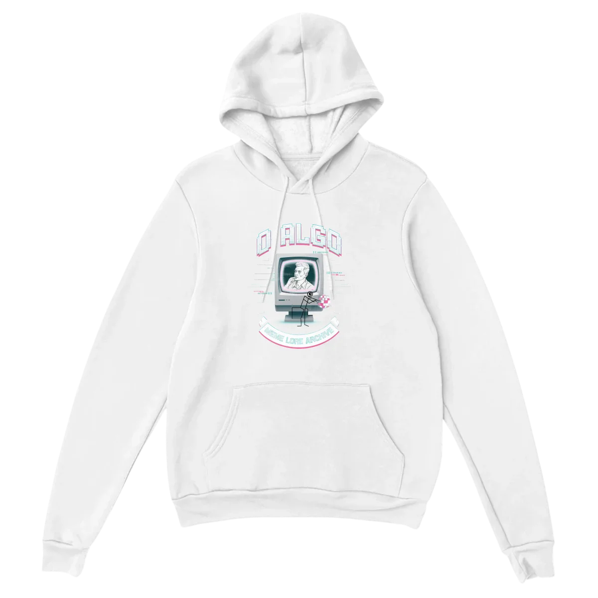 O Algo Internet Lore Wojak Hoodie - White Hoodies (ZeitZwag Streetwear)