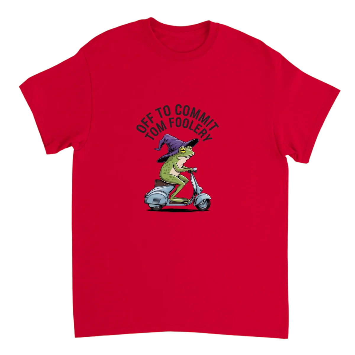 Off to Commit Tomfoolery Graphic T-Shirt T-Shirts - Red