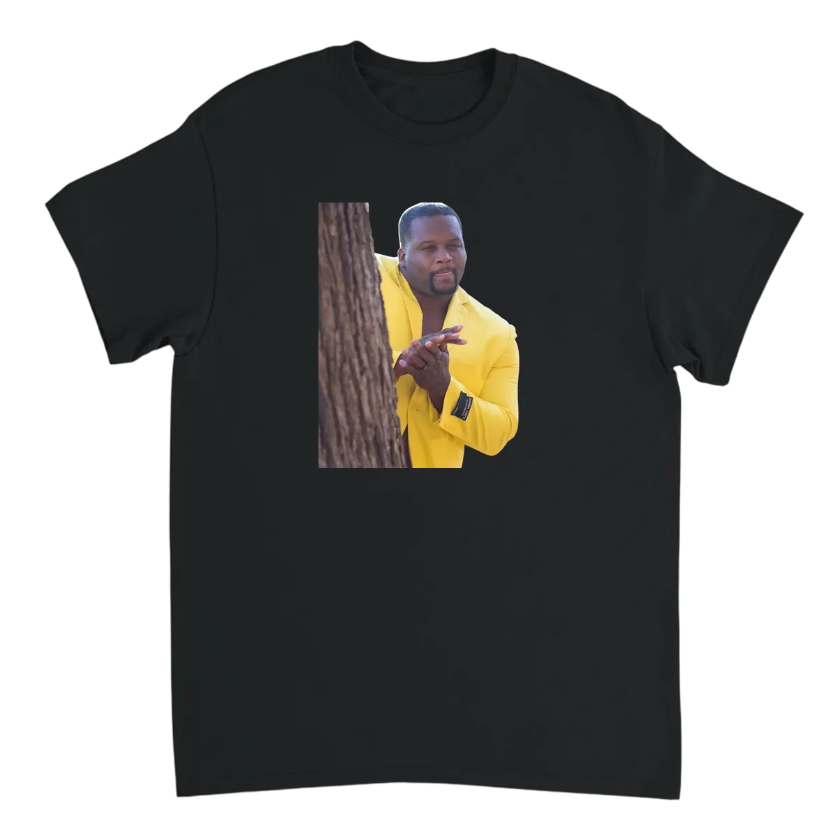 Official Black Guy Hiding Behind Tree Premium T-Shirt Black T-Shirts Photo 2