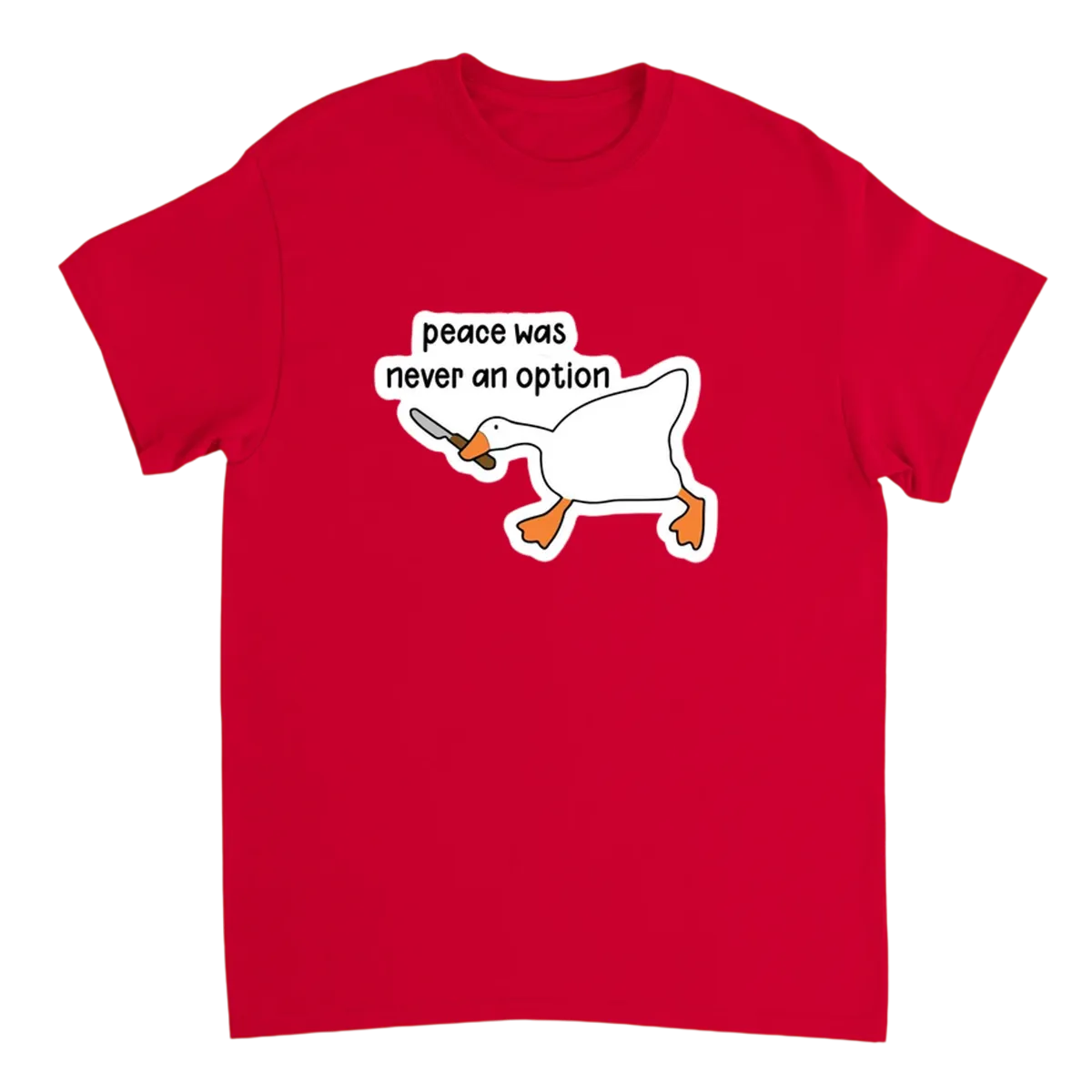 Peace Was Never an Option Meme T-Shirt Black T-Shirts Photo 3