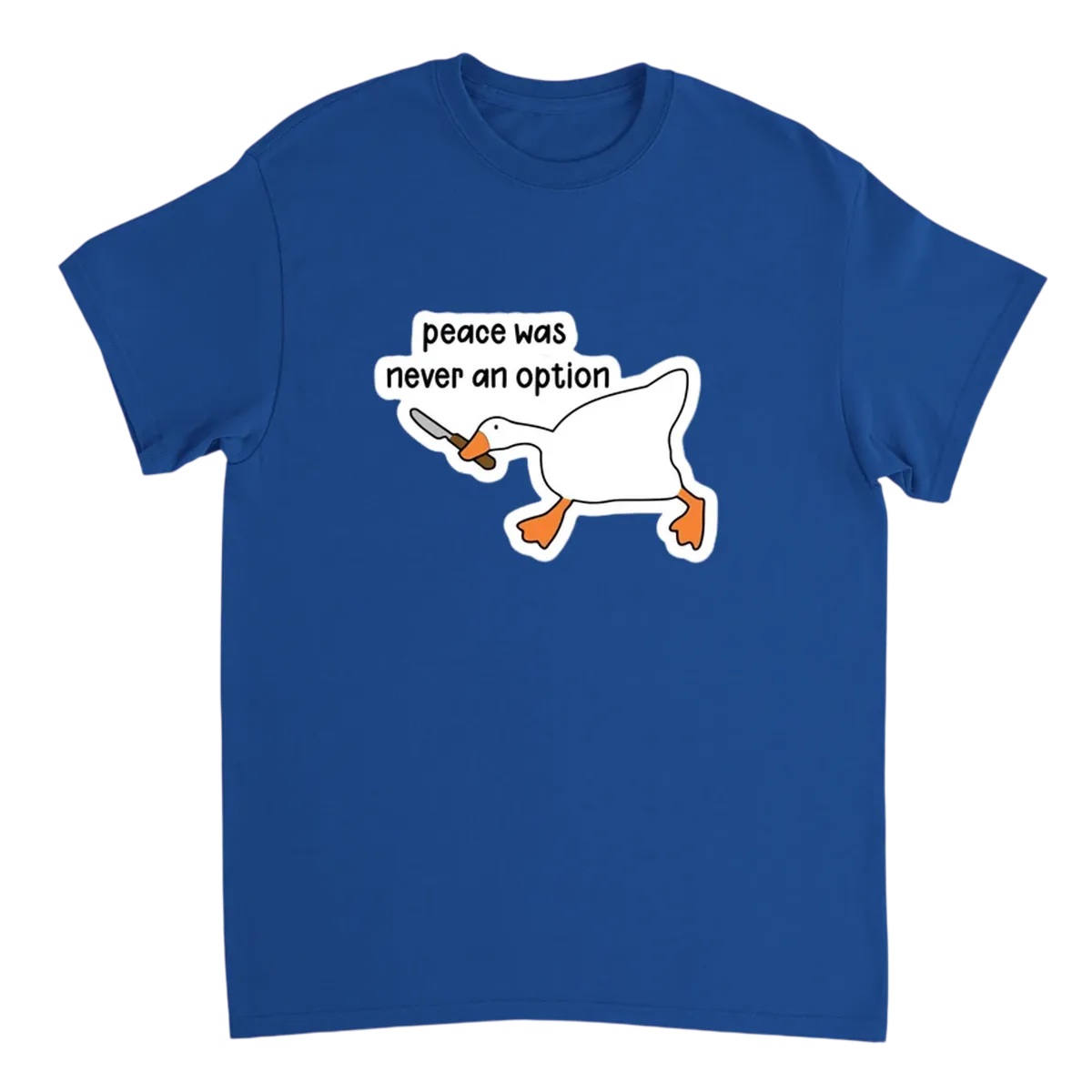 Peace Was Never an Option Meme T-Shirt Black T-Shirts Photo 4