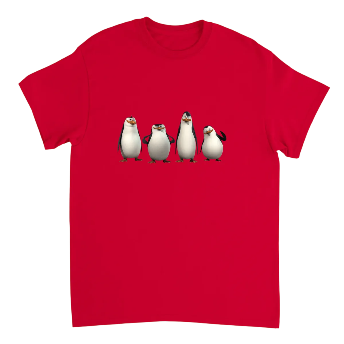 Penguin of Madagascar Smile and Wave T-Shirt Black T-Shirts Photo 4