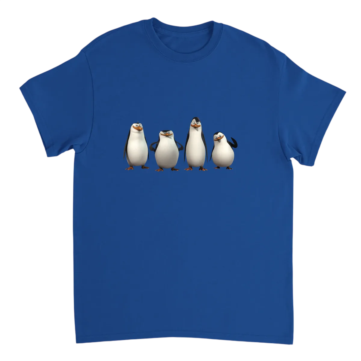 Penguin of Madagascar Smile and Wave T-Shirt Black T-Shirts Photo 5
