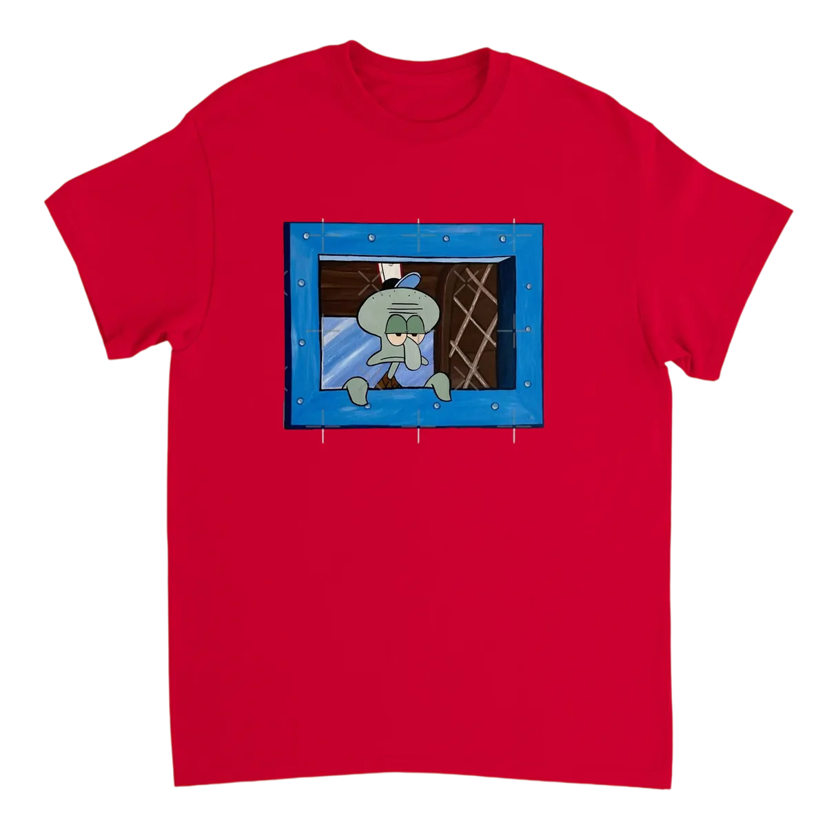 Pensive Window Gazer Tee T-Shirts - Red