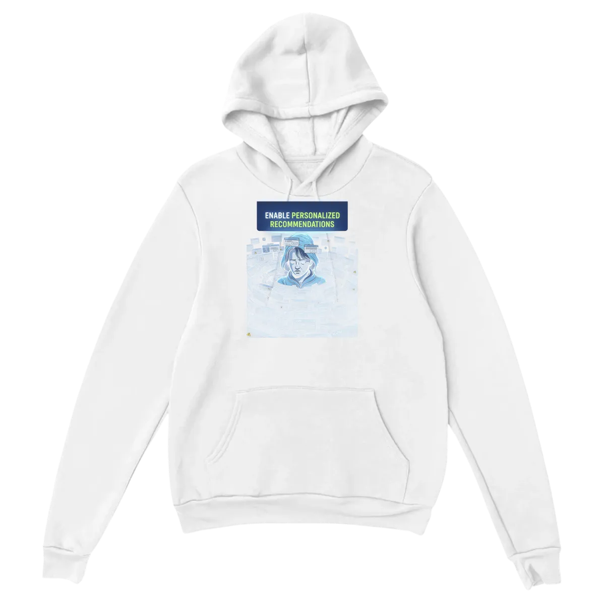 Personalized Recs Tech Fatigue Hoodie White Hoodies Photo 2