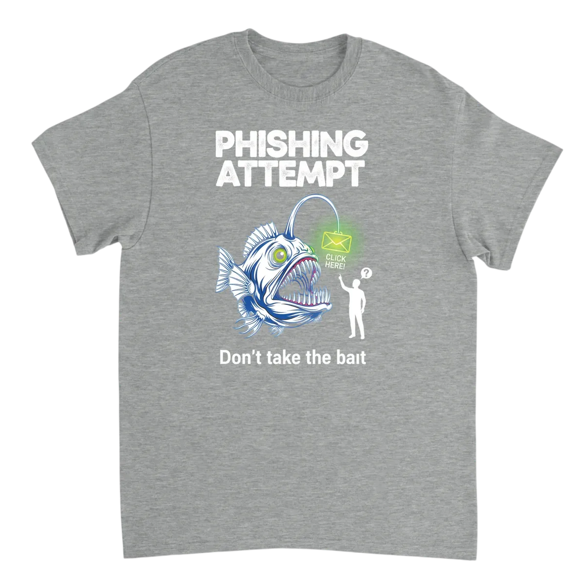 Phone Fisher Meme T-Shirt: Data Bait! White T-Shirts Photo 3