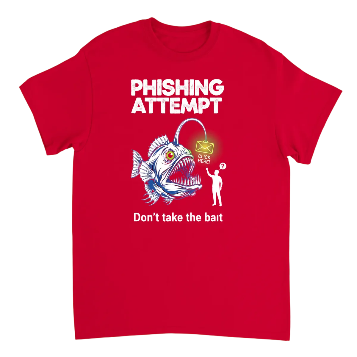 Phone Fisher Meme T-Shirt: Data Bait! White T-Shirts Photo 4
