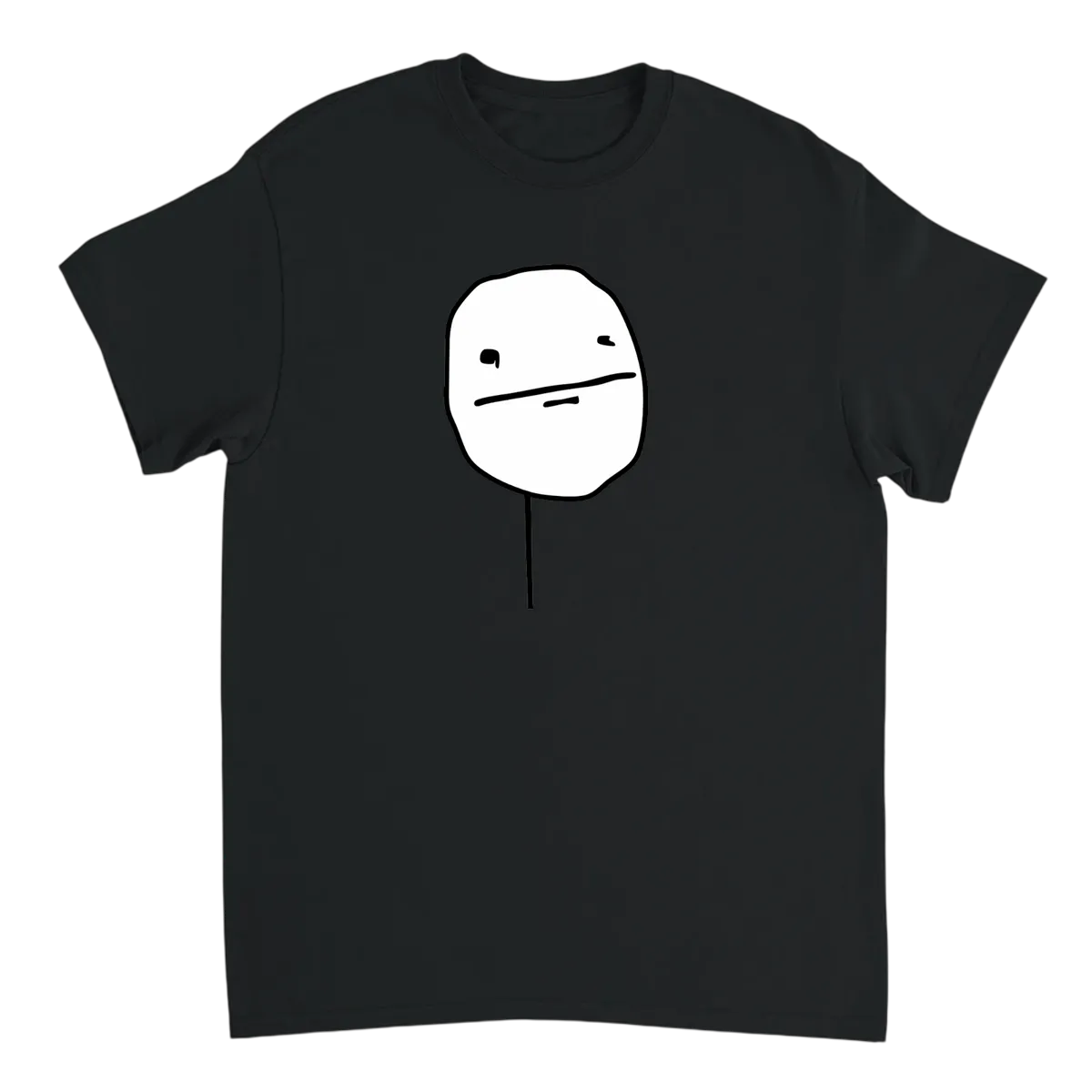 Poker Face Rage Comic T-Shirt Black T-Shirts Photo 2