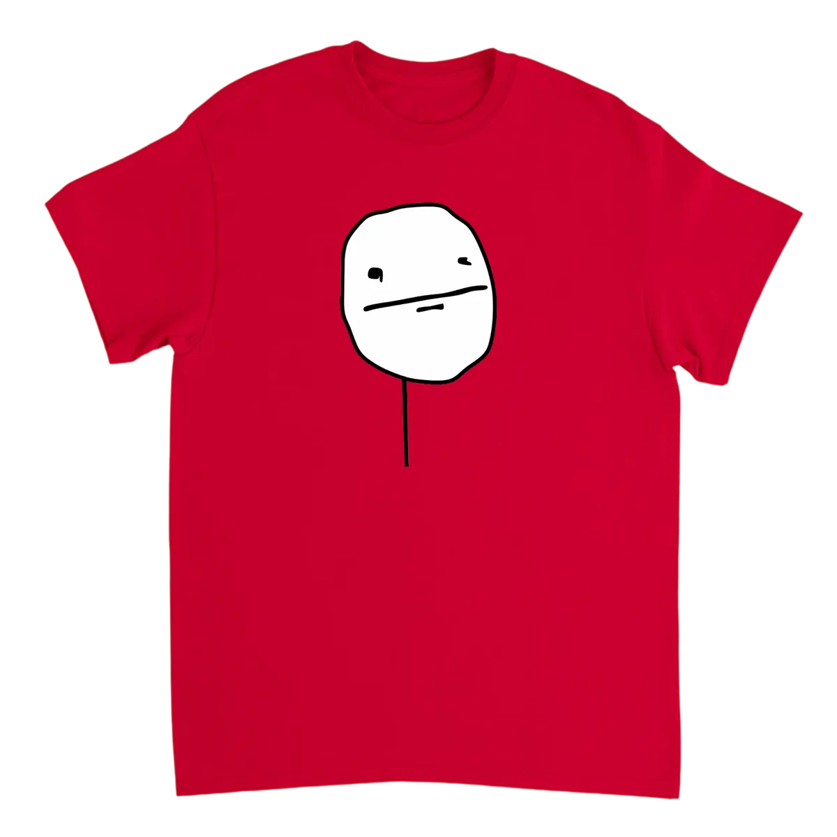 Poker Face Rage Comic T-Shirt T-Shirts - Red