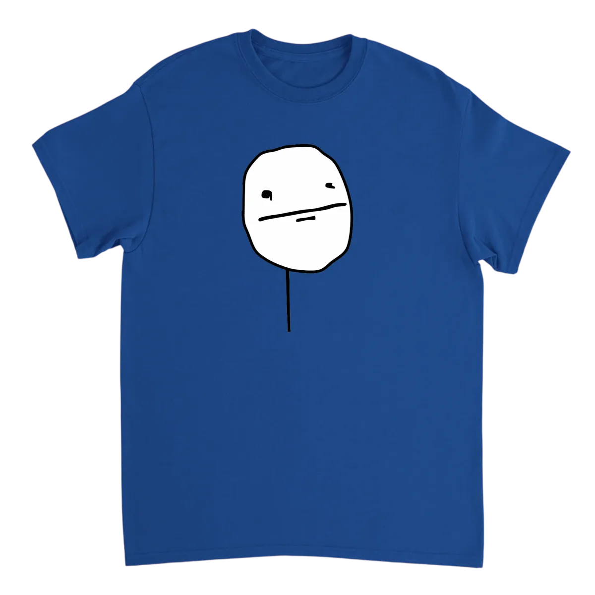 Poker Face Rage Comic T-Shirt T-Shirts - Royal