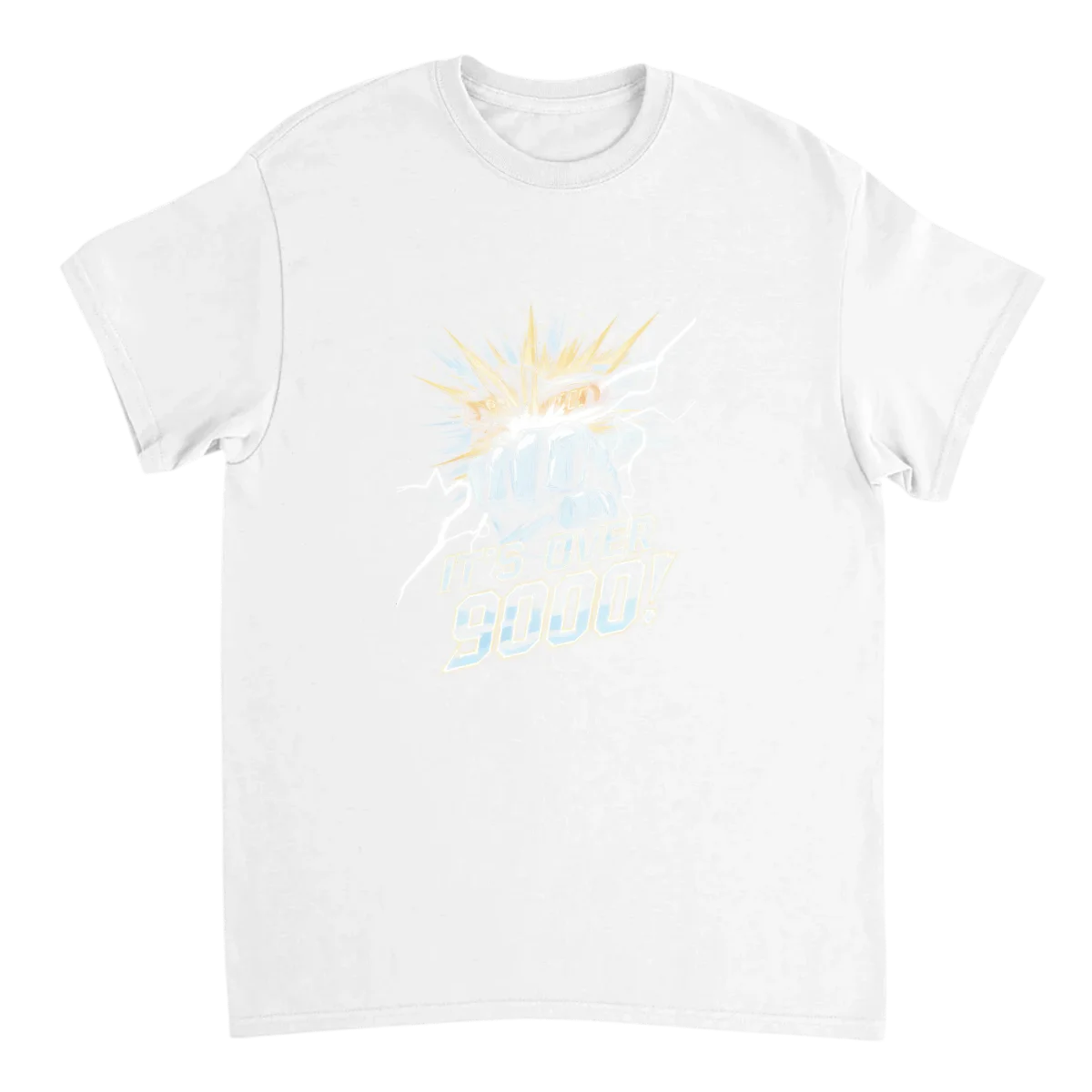 Power Level Over 9000 Retro Tee - White T-Shirts (ZeitZwag Streetwear)
