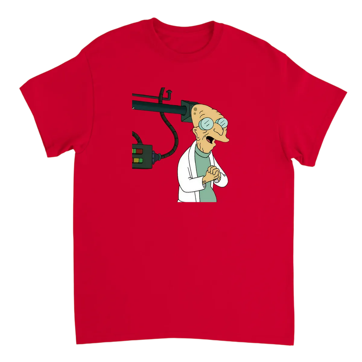 Professor Farnsworth Good News Everyone T-Shirt T-Shirts - Red