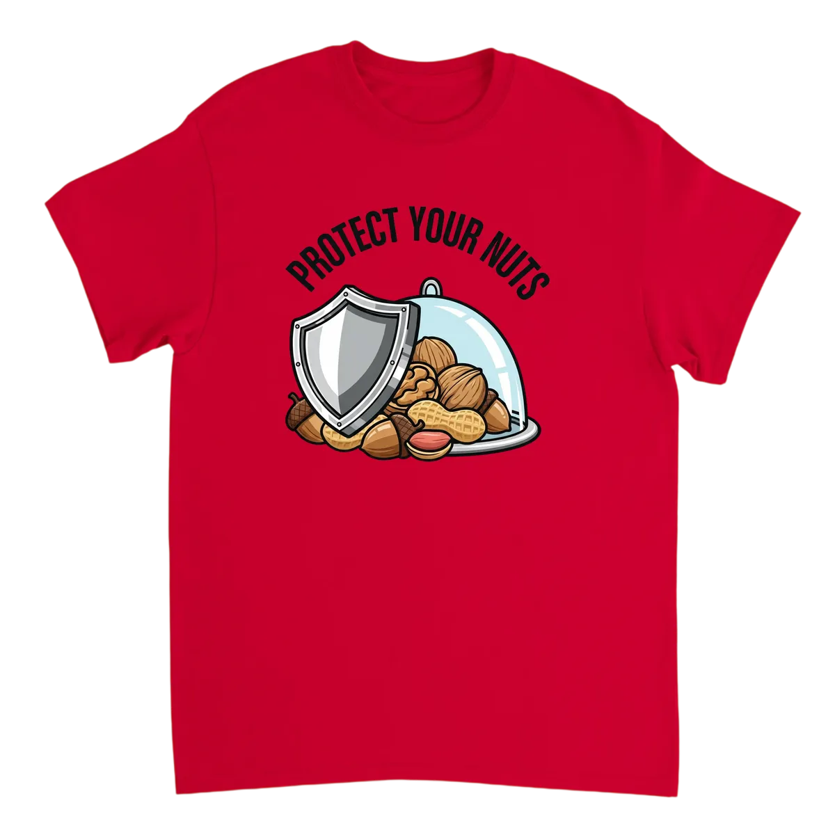 Protect Your Nuts Funny Meme T-Shirt T-Shirts - Red