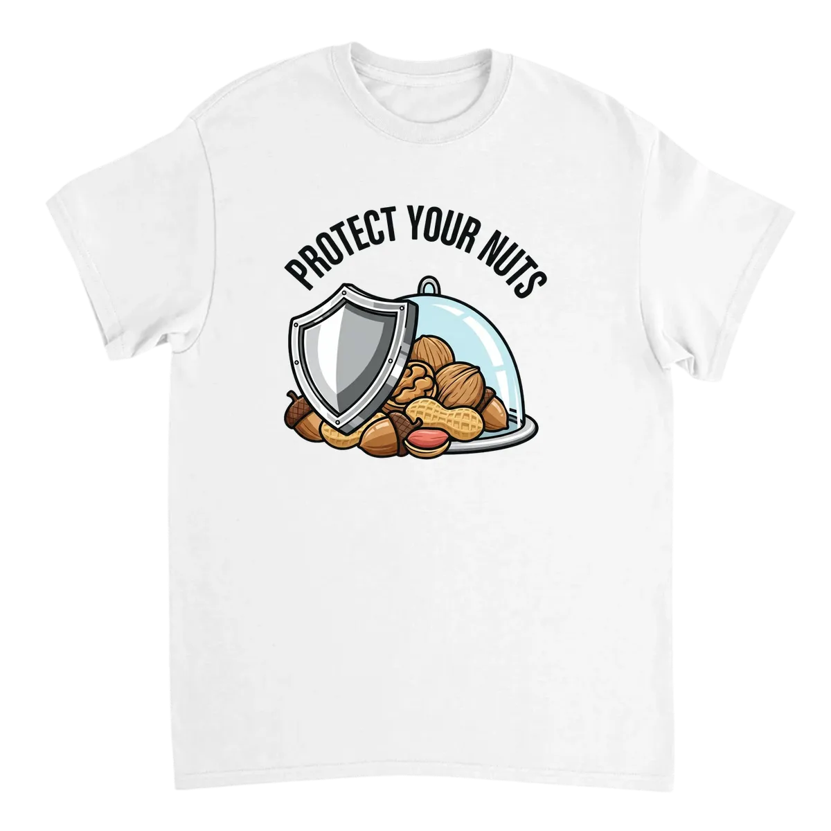 Protect Your Nuts Funny Meme T-Shirt Red T-Shirts Photo 3