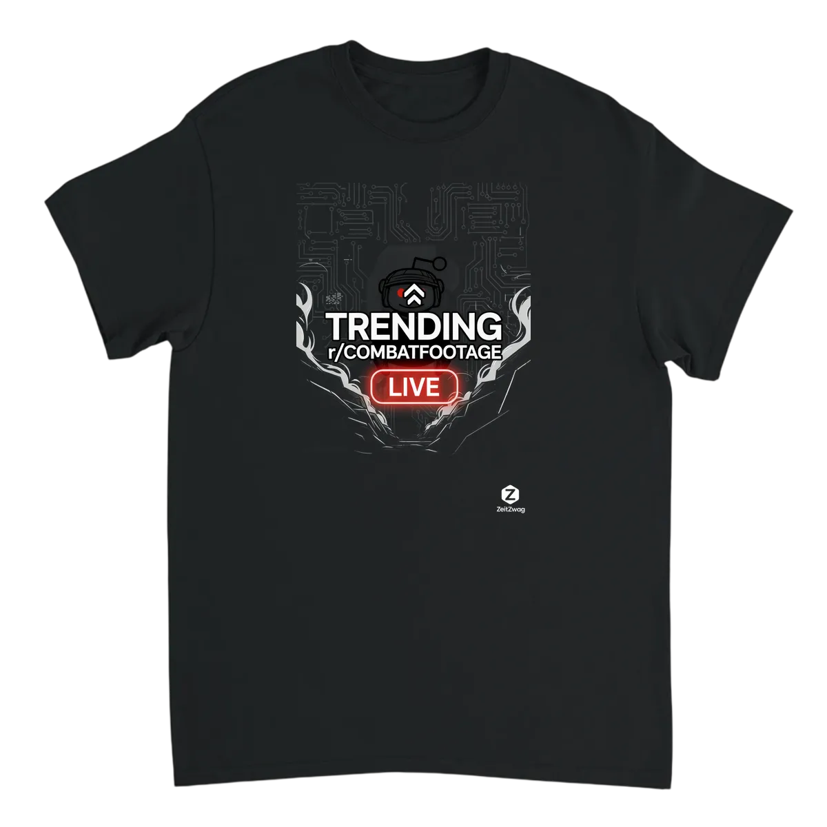 r/CombatFootage LIVE Meta Meme Tee T-Shirts - Black