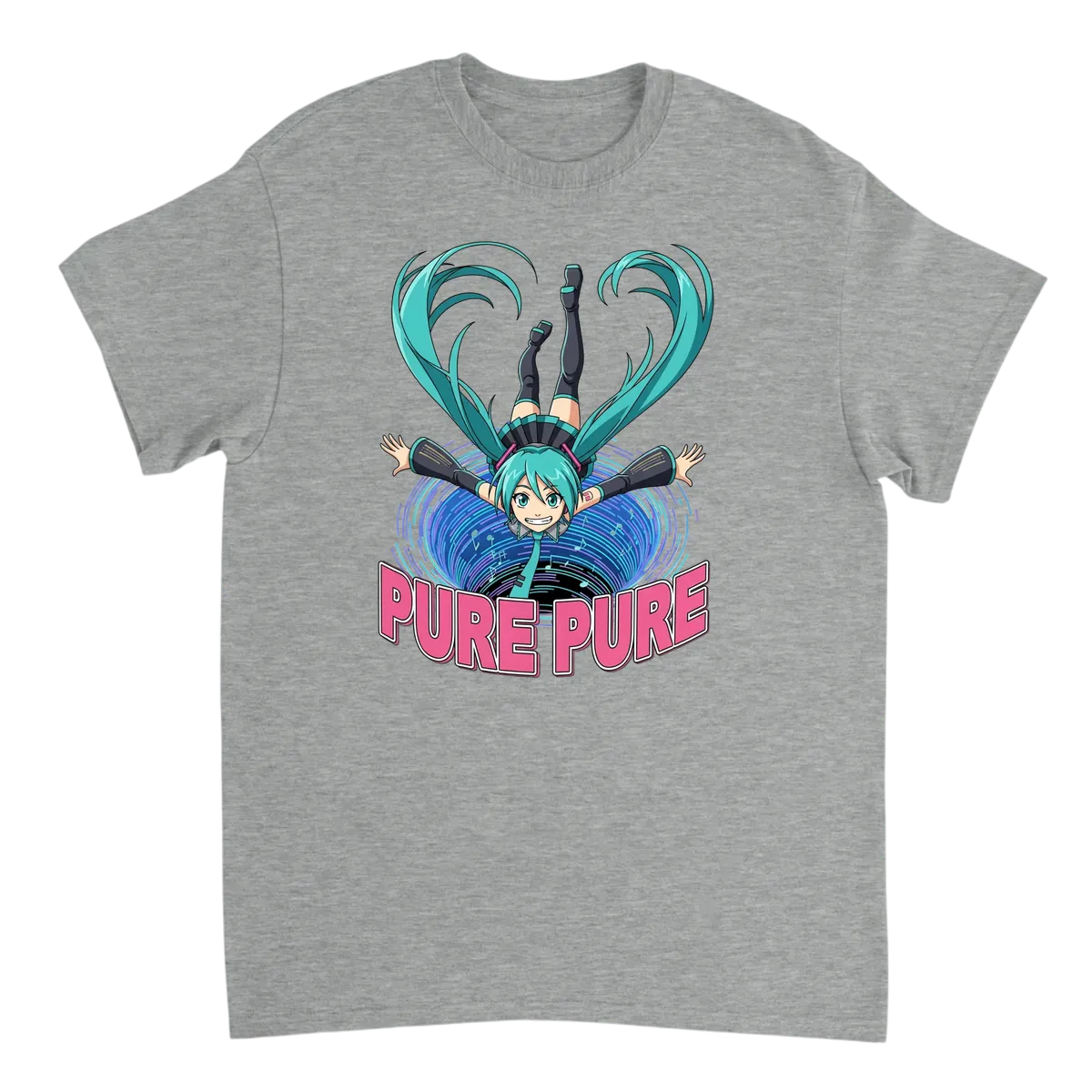 Rabbit Hole Pure Pure Miku Meme T-Shirt White T-Shirts Photo 3
