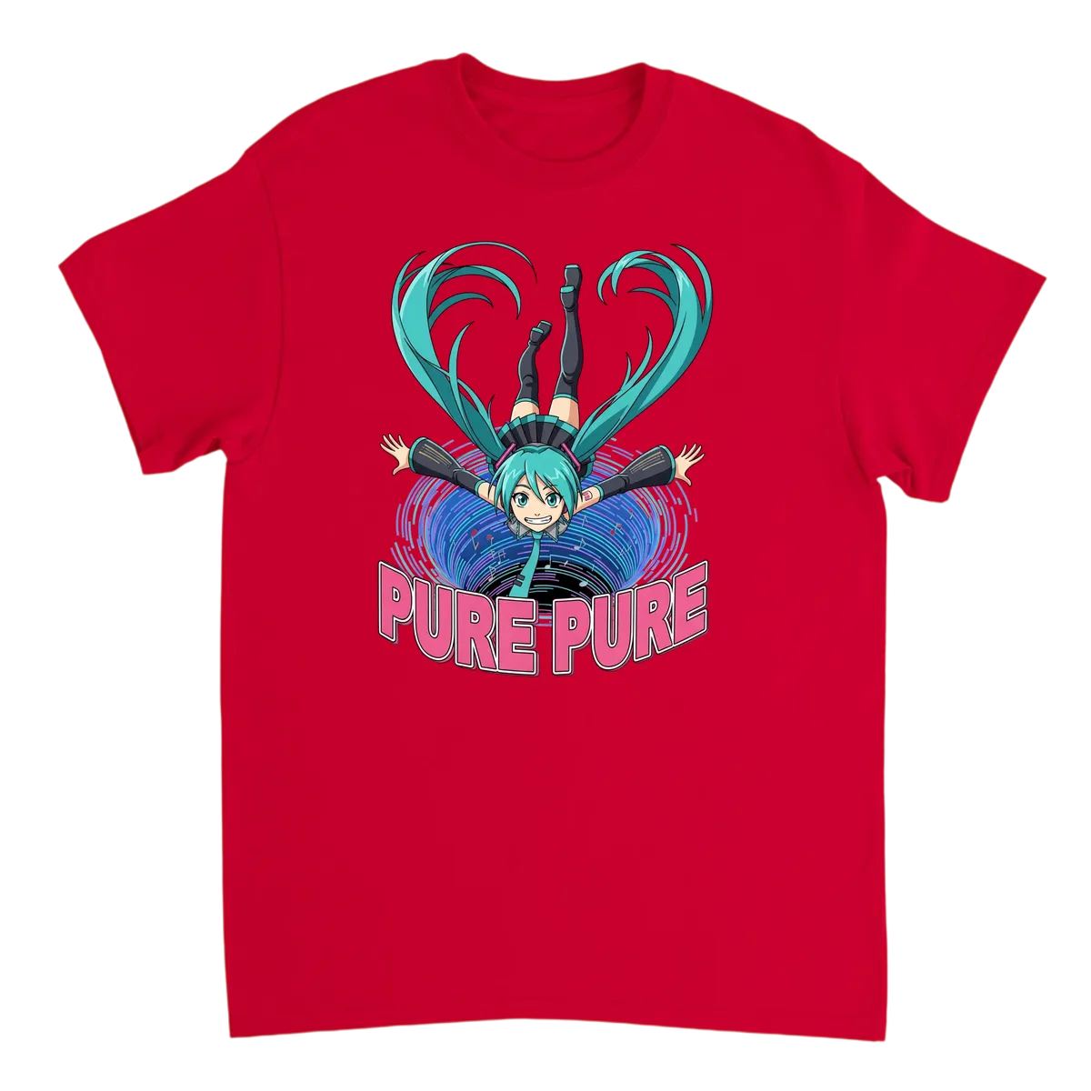 Rabbit Hole Pure Pure Miku Meme T-Shirt White T-Shirts Photo 4