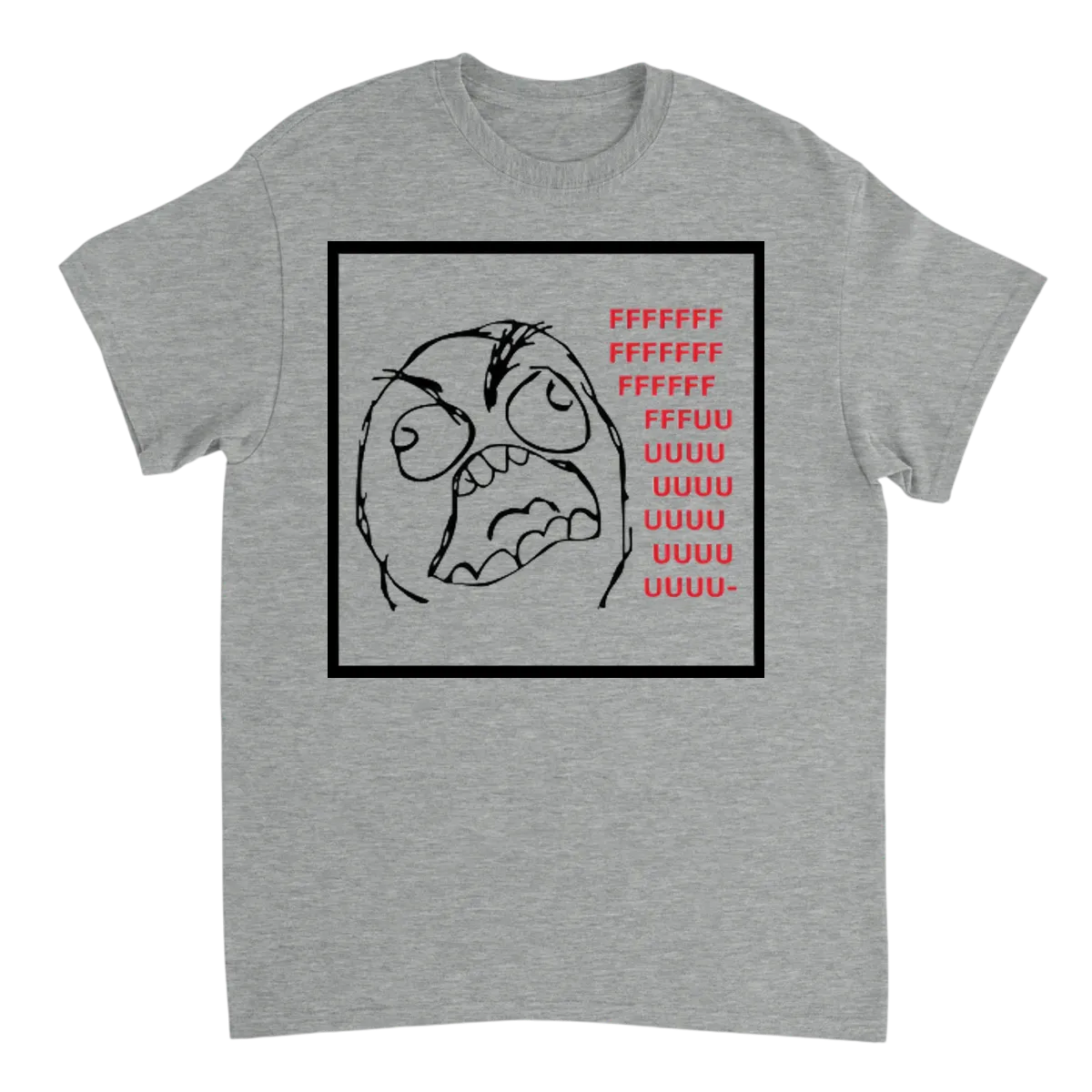 Rage Comics (FFFFFFFFUUUUUU) T-Shirt Grey T-Shirts Photo 2