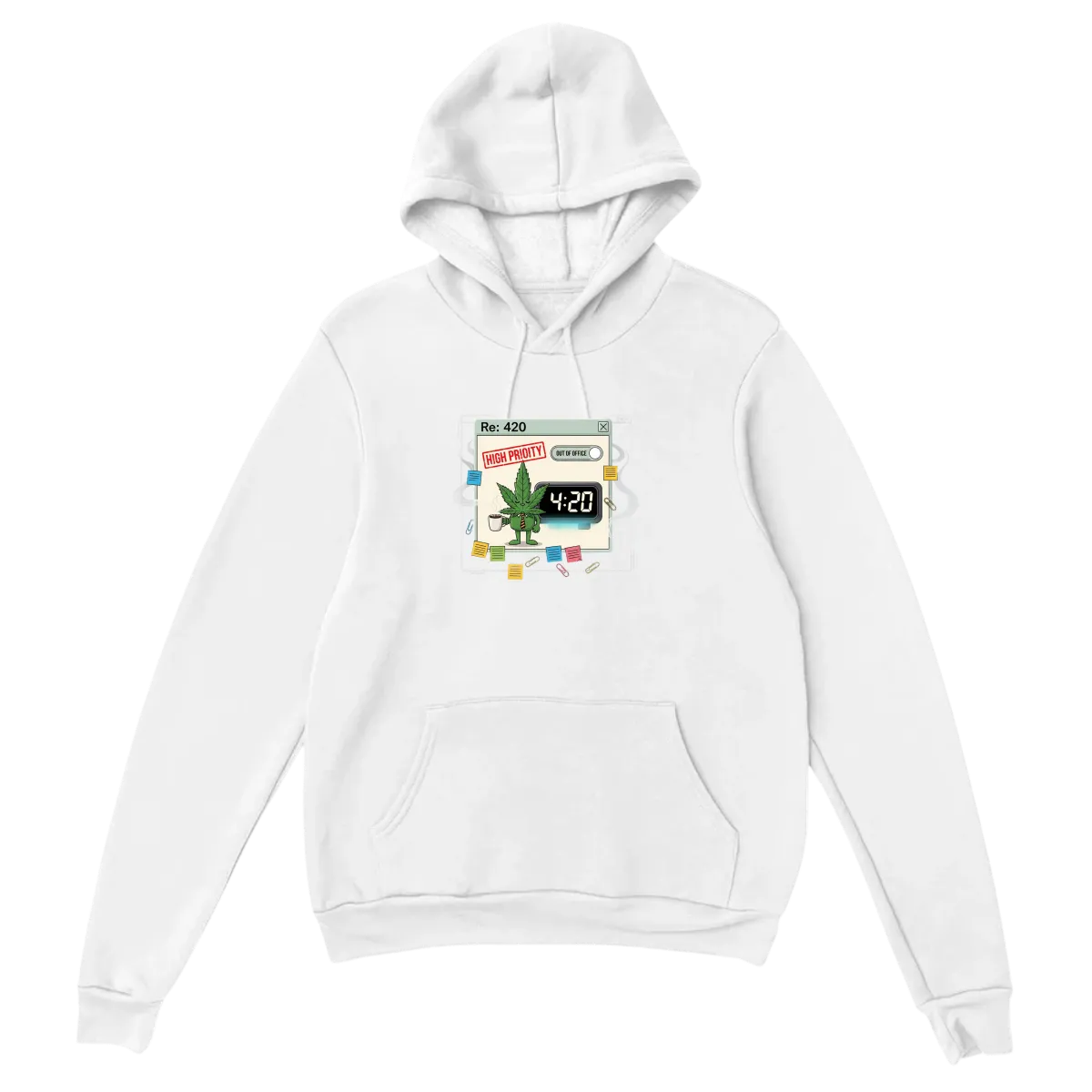 420 High Priority Corporate Hoodie White Hoodies Photo 2