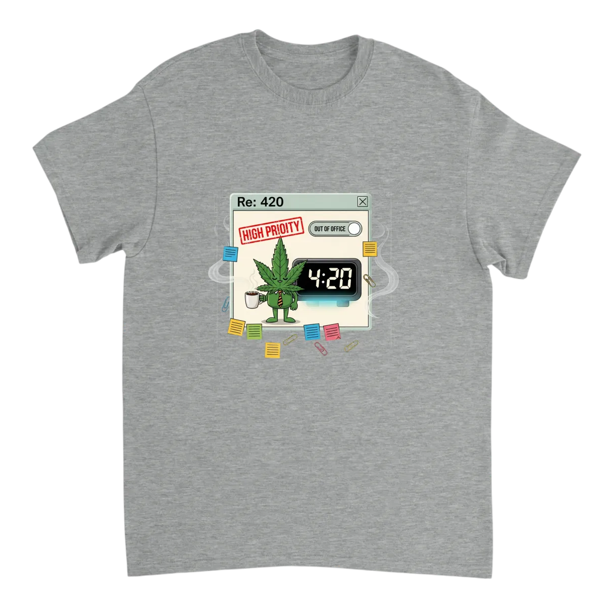 Re: 420 High Priority Graphic Tee T-Shirts - Grey