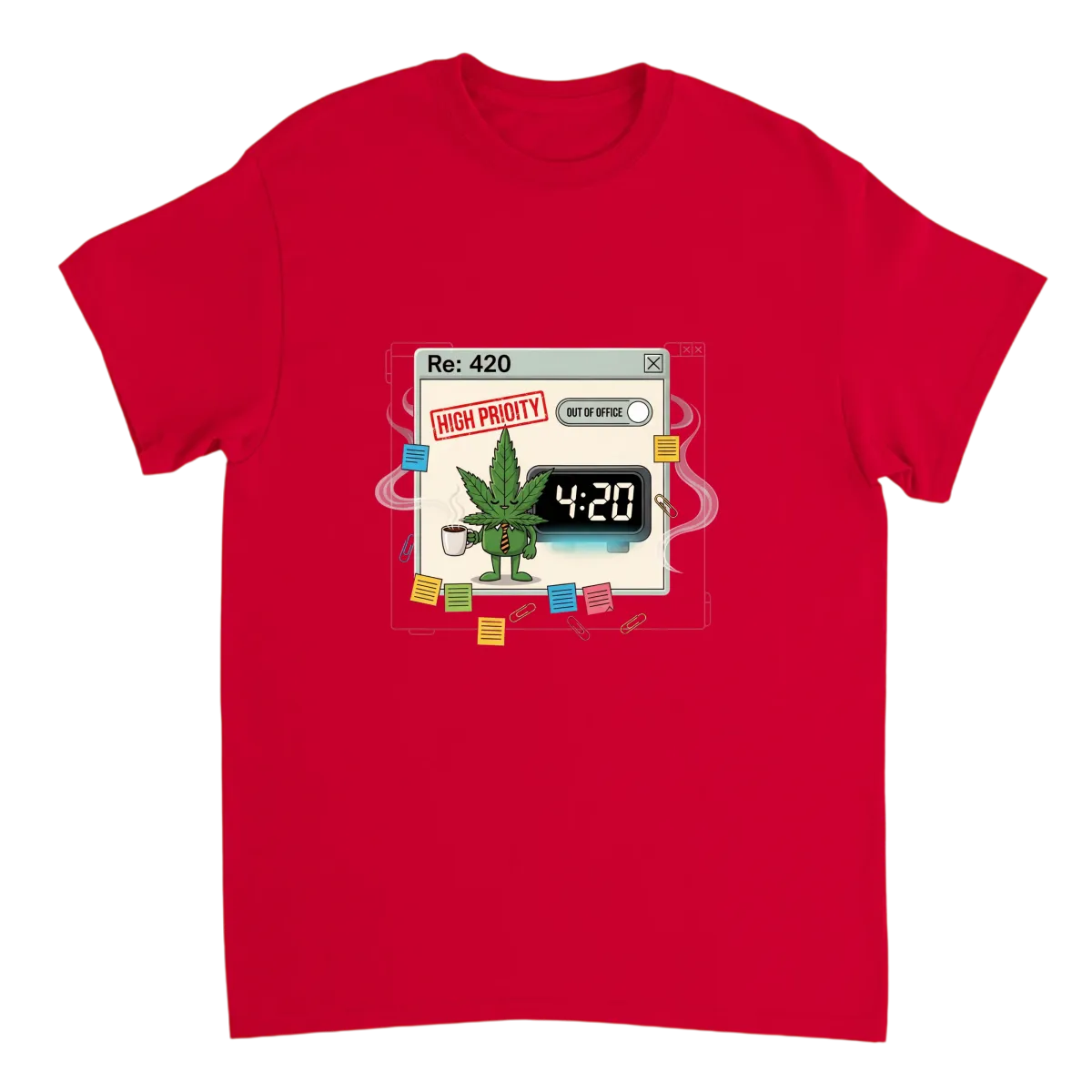 Re: 420 High Priority Graphic Tee T-Shirts - Red