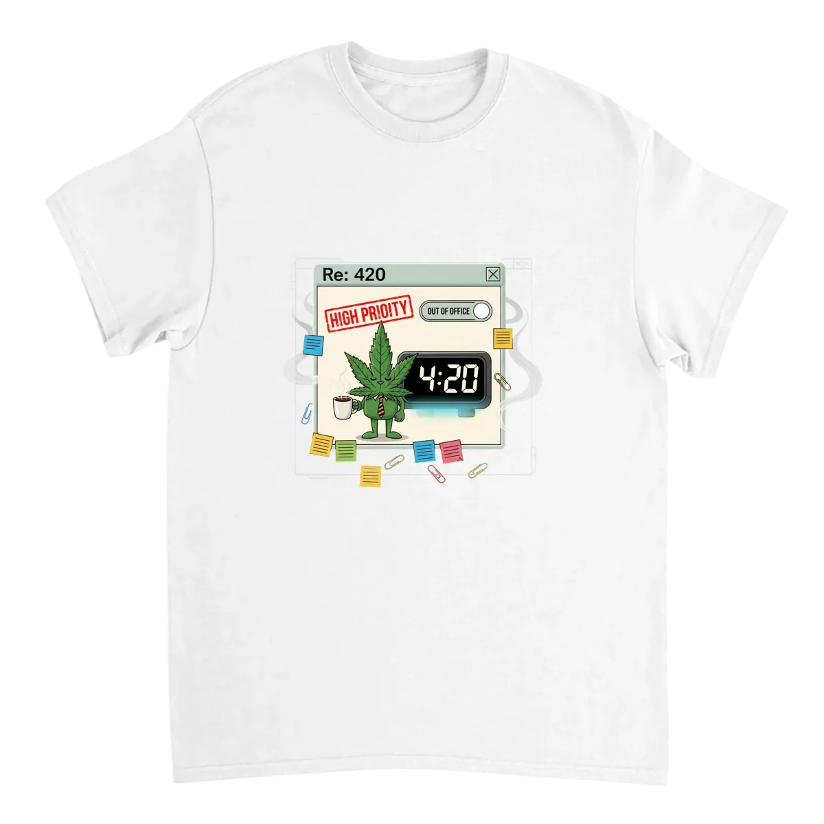 420 High Priority Graphic Tee White T-Shirts Photo 2