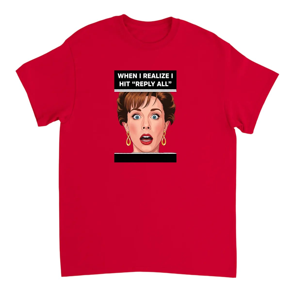 Reply All Accident T-Shirt T-Shirts - Red