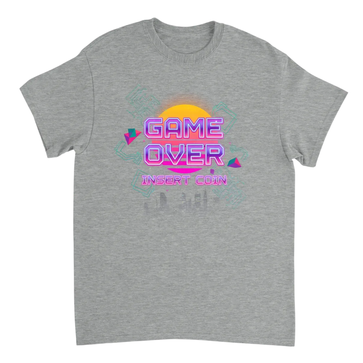 Retro Arcade Cyberpunk Gaming Tee - White T-Shirts (ZeitZwag Streetwear)