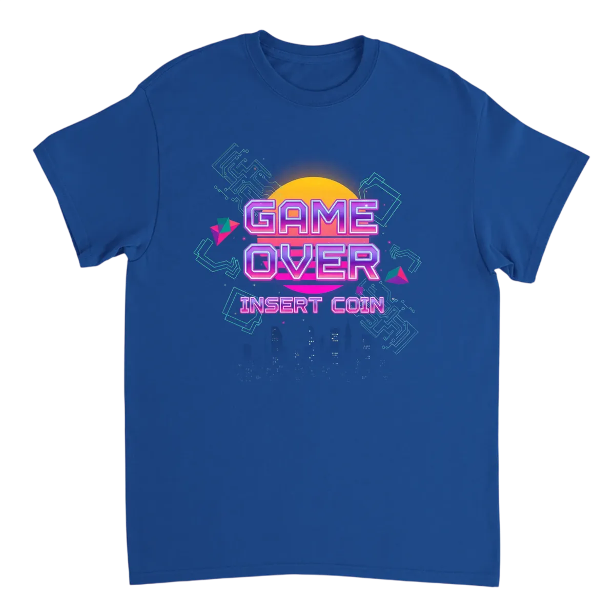 Retro Arcade Cyberpunk Gaming Tee White T-Shirts Photo 5