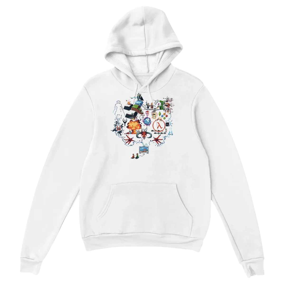 Retro Gamer History Meme Hoodie Hoodies - White