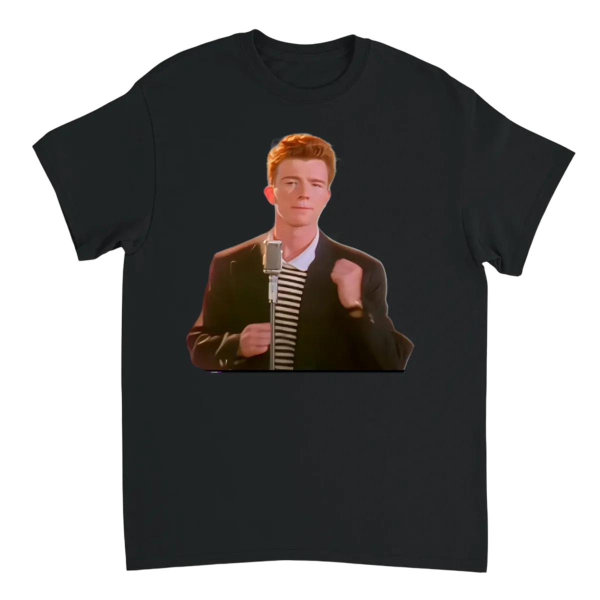 Rickroll Ready: Never Give Up Tee White T-Shirts Photo 3