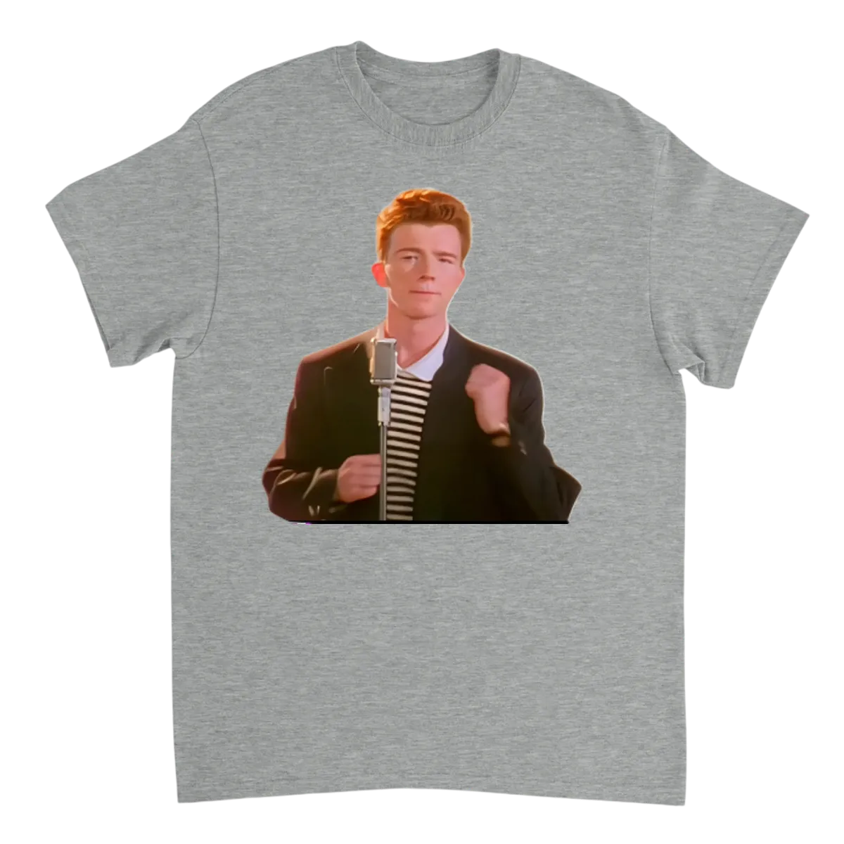 Rickroll Ready: Never Give Up Tee - White T-Shirts (ZeitZwag Streetwear)